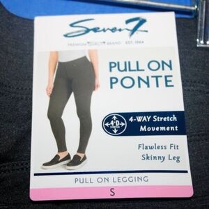 Seven7 Premium Quality Brand Pull On Ponte Leggings S